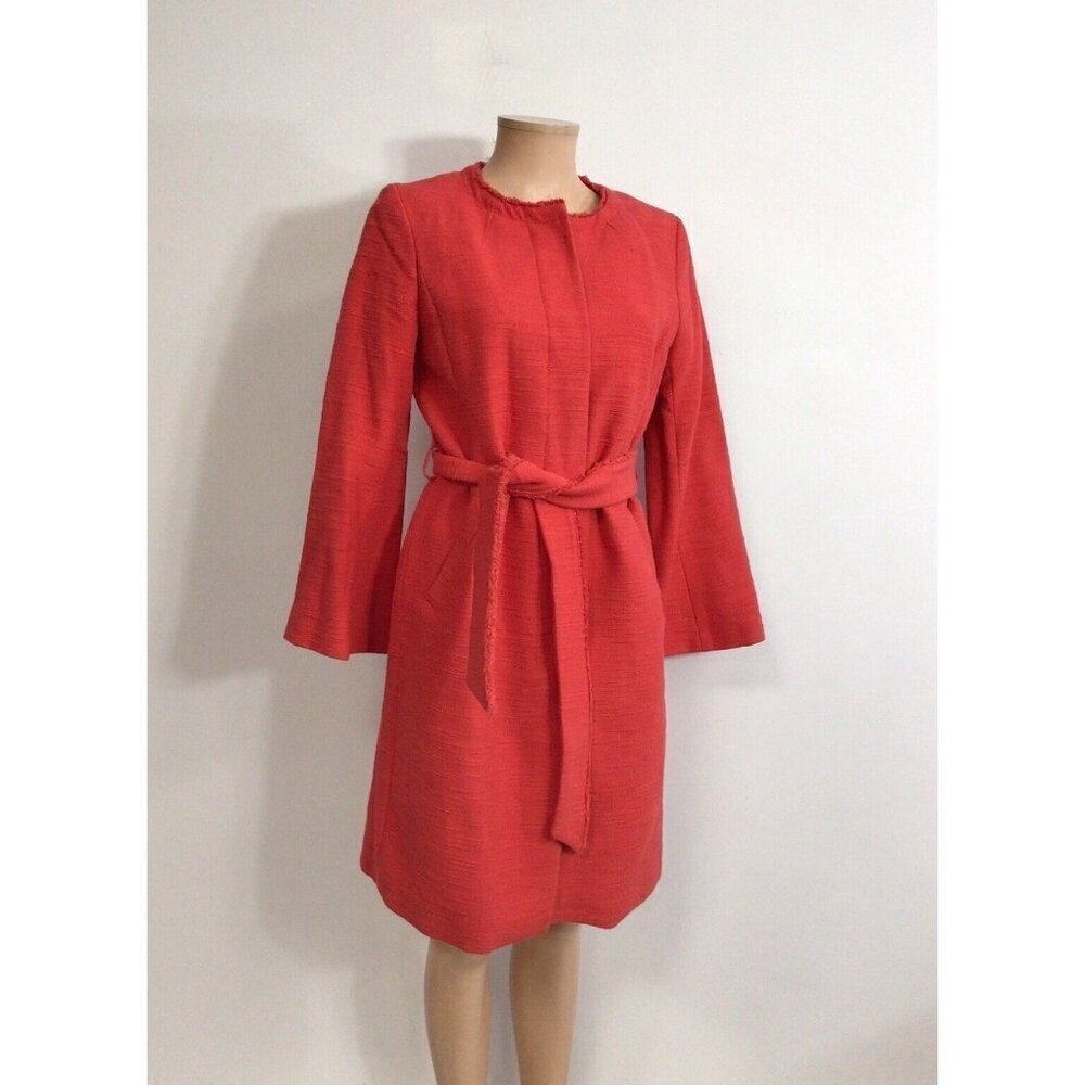 Banana Republic Red Coat Belted Womens Small
